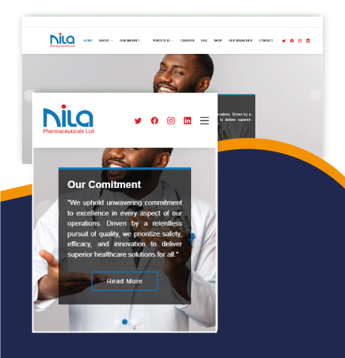 Nila website design